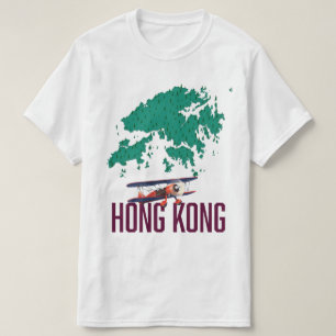 T-shirt Affiche de la carte de Hong Kong