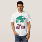 T-shirt Affiche de la carte de Hong Kong (Devant entier)