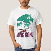 T-shirt Affiche de la carte de Hong Kong (Devant)