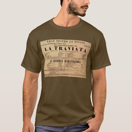 T-shirt Affiche de la première mondiale de La Traviata (18 (Devant)