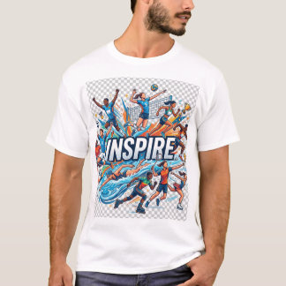 T-shirt Affiche de motivation sportive INSPIRE - Pied de v