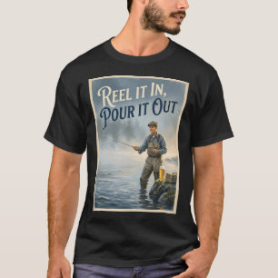 T-shirt Affiche de pêche à la basse de style vintage