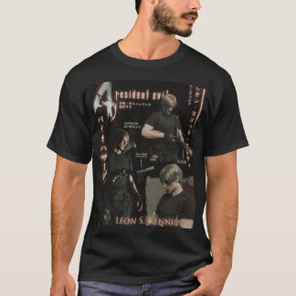 T-shirt Affiche de personnage de Leon Kennedy garçon césiu