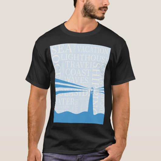 T-shirt Affiche de phare nautique (Devant)