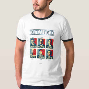 T-shirt Affiche de poésie politique - Grope Dope Hope Pope
