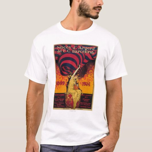 T-shirt Affiche de promo du football (Devant)