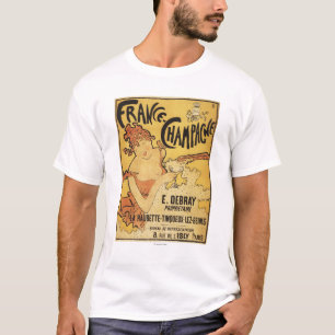 T-shirt Affiche de publicité d'E. Deb Ray Champagne