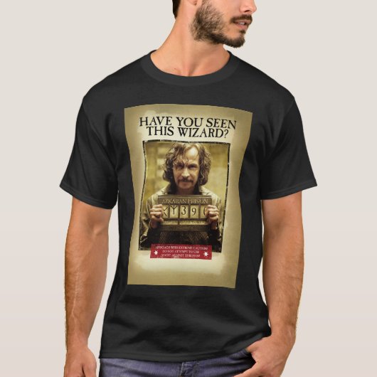 T-shirt Affiche de recherche de Sirius Black (Devant)