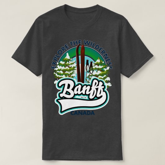 T-shirt affiche de ski de Banff Canada (Design devant)