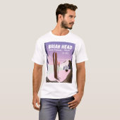 T-shirt Affiche de ski de Brian Head, comté d'Iron Utah, É (Devant entier)