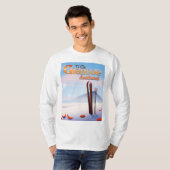 T-shirt Affiche de ski Glencoe Écosse (Devant entier)