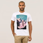 T-shirt Affiche de ski Lech Autriche. (Devant entier)