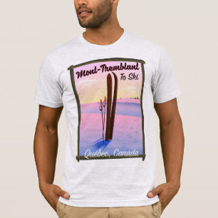 T-shirt Affiche de ski Mont-Tremblant Québec.