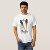 T-shirt Affiche de ski Québec Canada (Devant entier)