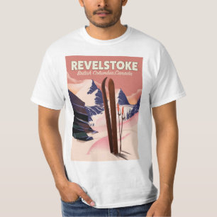 T-shirt Affiche de ski Revelstoke Colombie-Britannique, Ca