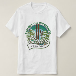 T-shirt Affiche de ski Stowe Vermont , Explore the Wildern