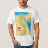 T-shirt affiche de style vintage du Nil (Devant)