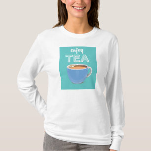 T-shirt Affiche de thé vintage imprimer Profitez