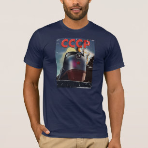 T-shirt Affiche de train rétro vintage CCCP soviétique