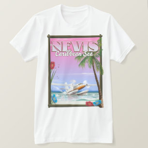 T-shirt Affiche de vacances à Nevis.