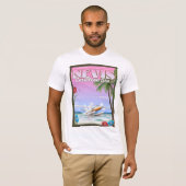 T-shirt Affiche de vacances à Nevis. (Devant entier)