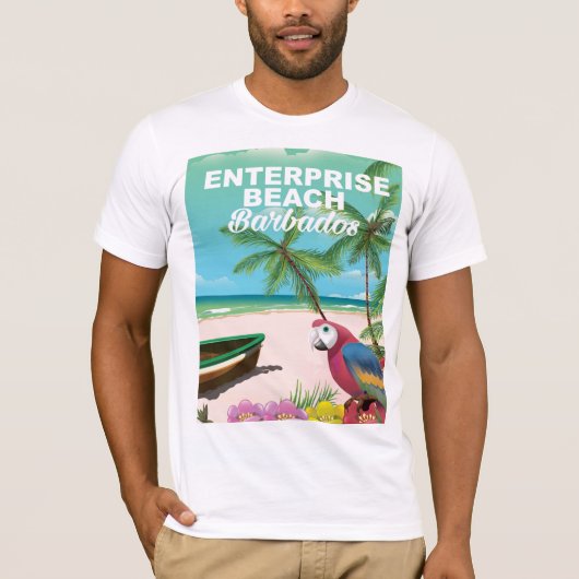 T-shirt Affiche de vacances d'Enterprise Beach Barbade (Devant)