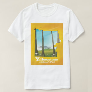 T-shirt Affiche de vacances du parc national de Yellowston