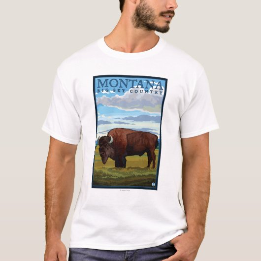 T-shirt Affiche de Vintage voyage de MontanaBison (Devant)