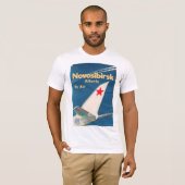 T-shirt Affiche de vol de Novosibirsk Sibérie Union soviét (Devant entier)