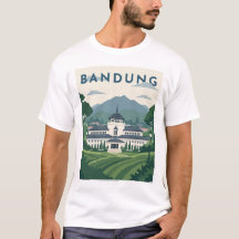 Affiche de voyage à Bandung Indonésie
