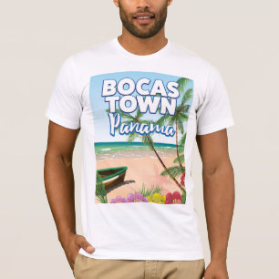 T-shirt Affiche de voyage à Bocas Town Panama Beach
