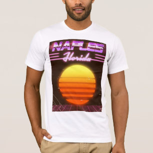 T-shirt Affiche de voyage à Naples Floride années 80