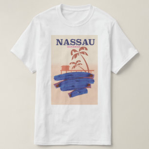 T-shirt Affiche de voyage à Nassau Bahamas plage