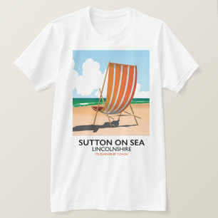 T-shirt Affiche de voyage au bord de la mer à Sutton on Se