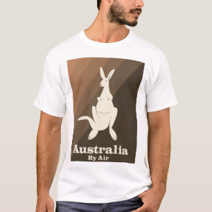 T-shirt affiche de voyage Australia By Air Kangaroo.