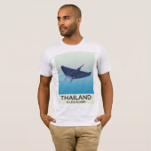 T-shirt Affiche de voyage aux îles Phi Phi en Thaïlande (Devant entier)