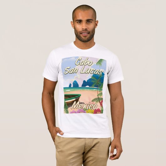 T-shirt Affiche de voyage Cabo San Lucas Mexique (Devant entier)