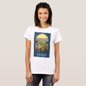 T-shirt Affiche de voyage d'Assisi (Devant entier)
