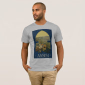 T-shirt Affiche de voyage d'Assisi (Devant entier)