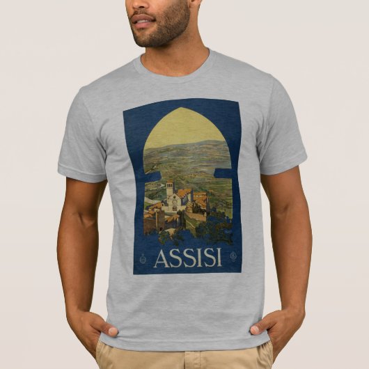 T-shirt Affiche de voyage d'Assisi (Devant)