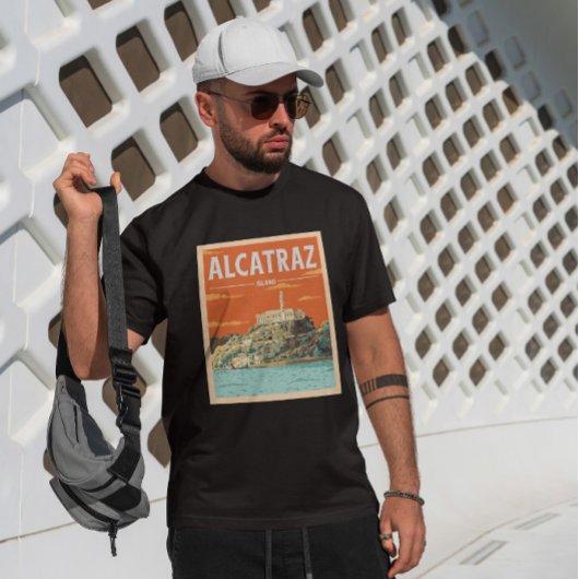 T-shirt Affiche de voyage de la prison d'Alcatraz