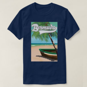 T-shirt Affiche de voyage de l'île tropicale des Bermudes