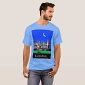 T-shirt Affiche de voyage de Londres sous le ciel nocturne (Devant entier)