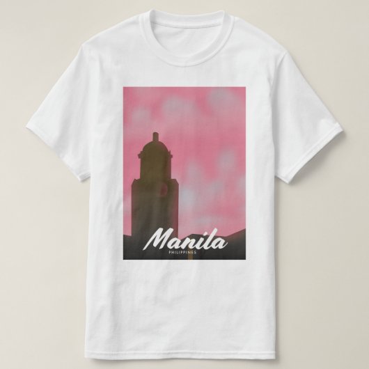 T-shirt Affiche de voyage de Manille Philippines. (Design devant)