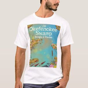 T-shirt Affiche de voyage de Okefenokee Swamp