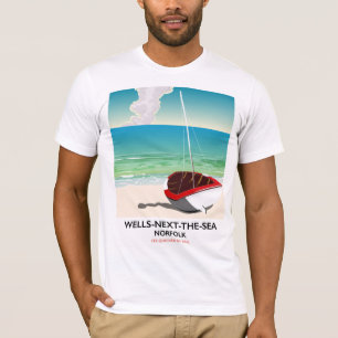 T-shirt Affiche de voyage de plage de la Norfolk de