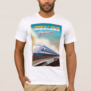 T-shirt Affiche de voyage de Shinagawa Japon.