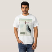 T-shirt Affiche de voyage de ski Chamonix France (Devant entier)