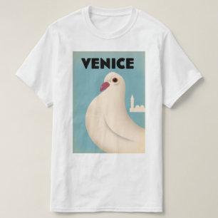 T-shirt Affiche de voyage de style Vintage à Venise