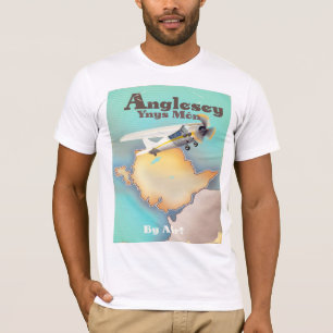 T-shirt Affiche de voyage de style vintage Anglesea